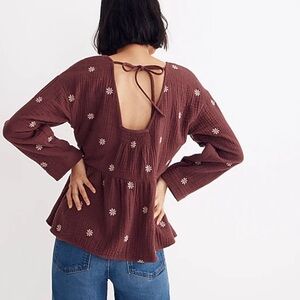 Madewell Lightspun Peplum top